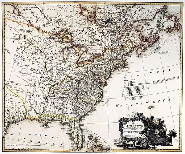 MAP OF AMERICA, 1809. Map of the United States of America by William Faden, 1809