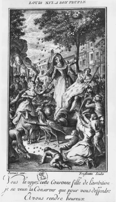 Framed Print : Allegorical Engraving Print of Olympe de Gouges Presenting her Declaration
