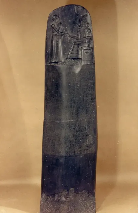 Framed Print : Print of Hammurabi's Code, Black Basalt Stele