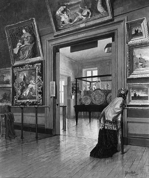 METROPOLITAN MUSEUM, c1875. Interior view of the Metropolitan Museum of Art when