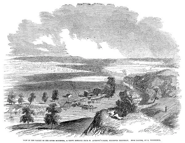 MINNESOTA RIVER, 1857. The Minnesota River valley, near Saint Anthony Falls in