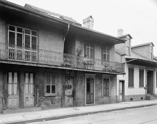 NEW ORLEANS: BUILDING. Exterior view of the building at 907-909 Bourbon Street