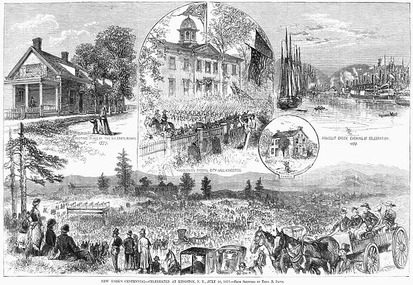 NEW YORK: CENTENNIAL, 1877. Scenes of celebrations held in Kingston, New York on 30 July 1877