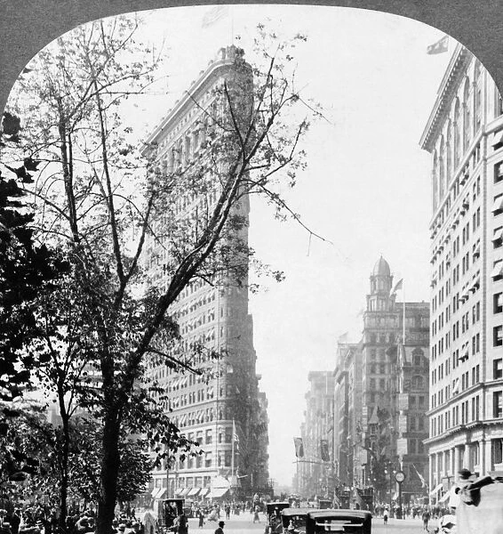NEW YORK CITY, c1917. The Flatiron Building under contruction in New York City