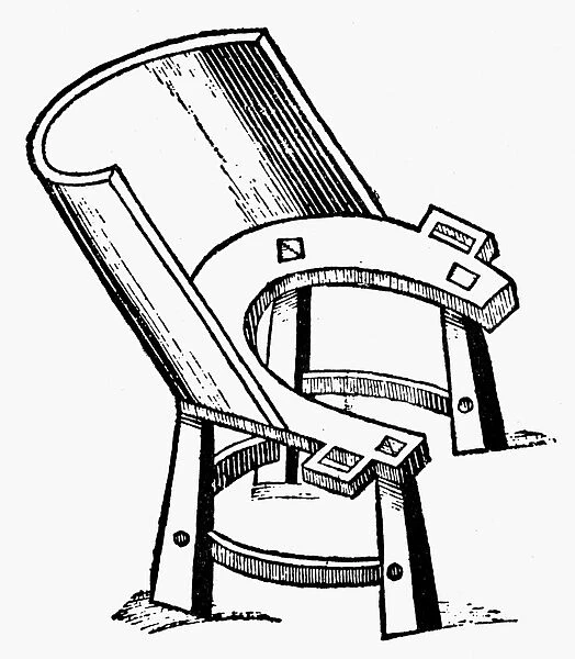 OBSTETRICAL CHAIR, 1513. An obstetrical chair. Woodcut, 1513