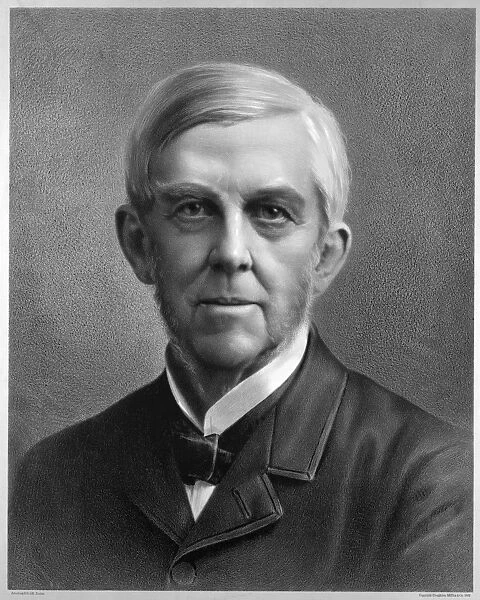 OLIVER WENDELL HOLMES (1809-1894). American physician and man of letters. Lithograph, c1889
