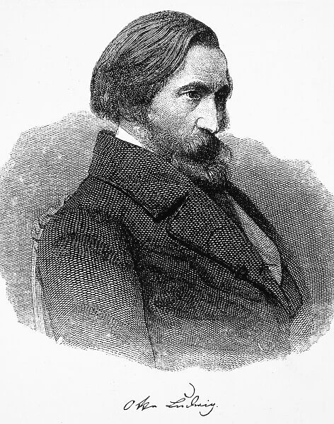 OTTO LUDWIG (1813-1865). German writer. Line engraving by A. Weger