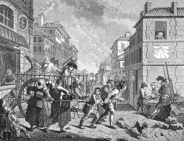 PARIS: MOVING DAY, c1750. The Painters Moving Day. After an engraving by Etienne Jeaurat (1699-1789)