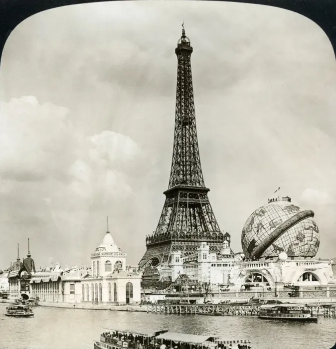 Framed Print : Eiffel Tower Print, 1900 Framed Print : Eiffel Tower Print, 1900