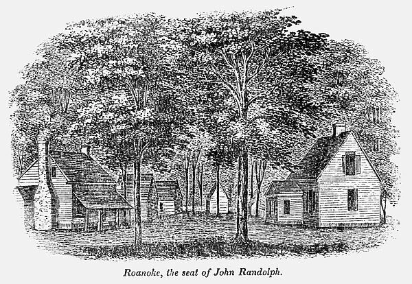 ROANOKE, VIRGINIA, 1856. Roanoke, Charlotte County, Virginia, the seat of Congressman