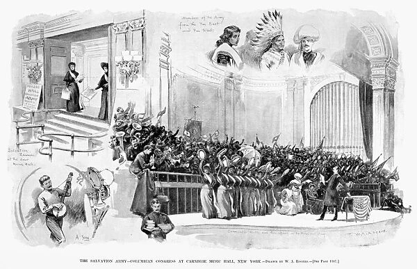 SALVATION ARMY, 1893. The Salvation Army - Columbian Congress at Carnegie Music Hall, New York