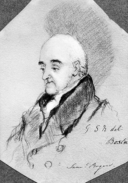 SAMUEL ROGERS (1763-1855). English poet. Crayon and chalk drawing by Gilbert Stuart Newton, early 19th century