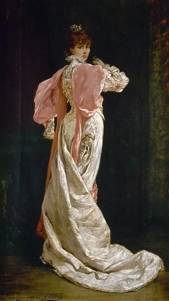 SARAH BERNHARDT (1844-1923). French actress. Oil on canvas, 1879, by Georges Clairin