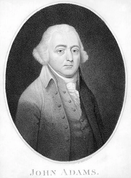 Second President of the United States. Aquatint, 1800, by Cornelius Tiebout