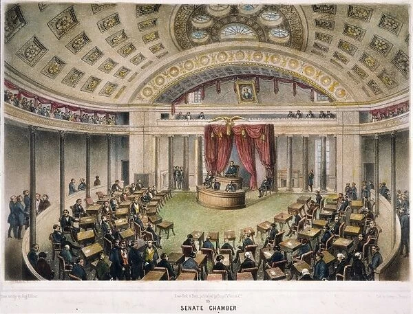 SENATE CHAMBER IN CAPITOL. The Senate Chamber in the Capitol of the United States at Washington