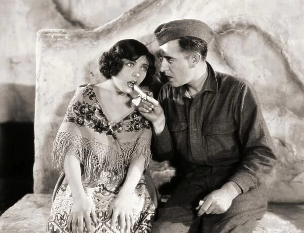 SILENT STILL: CHEWING GUM. The Big Parade, 1925. Renee Adoree and John Gilbert