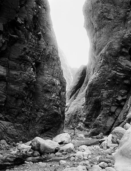 SINAI: WADI ISLA, c1905. A view of the canyon at Wadi Isla, on the Sinai peninsula in Egypt
