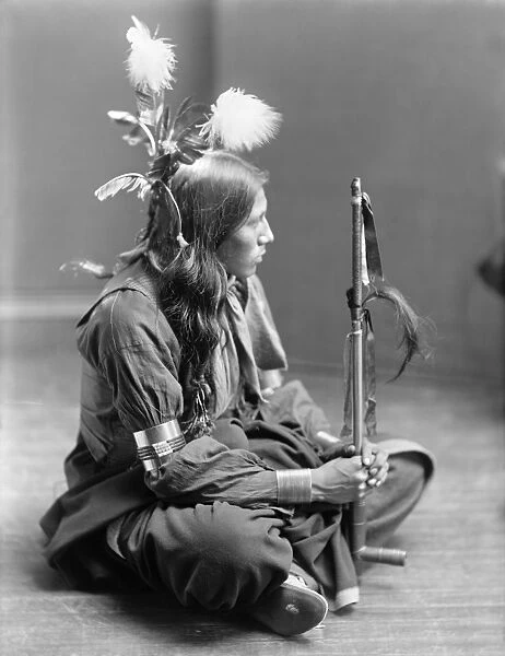 SIOUX NATIVE AMERICAN, c1900. William Frog, Sioux Native American, probably from Buffalo Bills Wild West Show. Photographed by Gertrude KÔÇÜasebier, c1900
