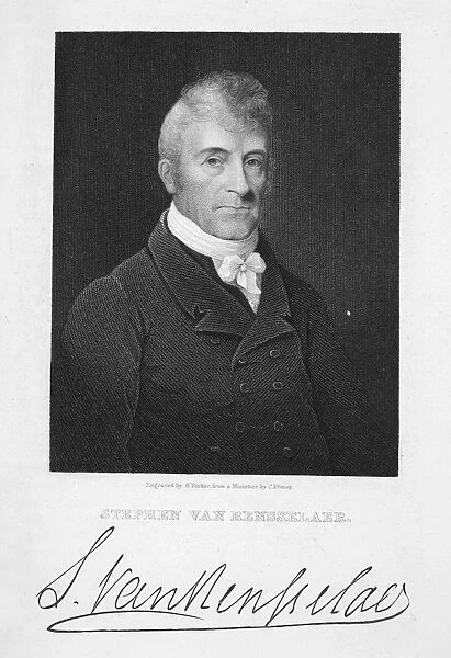 STEPHEN VAN RENSSELAER (1764-1839). American soldier and politician. Steel engraving, 1835, after a miniature by Charles Fraser