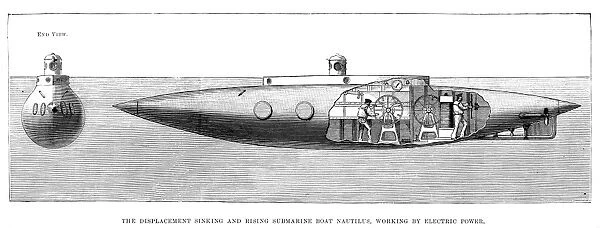 SUBMARINE: NAUTILUS. The displacement sinking For sale as Framed