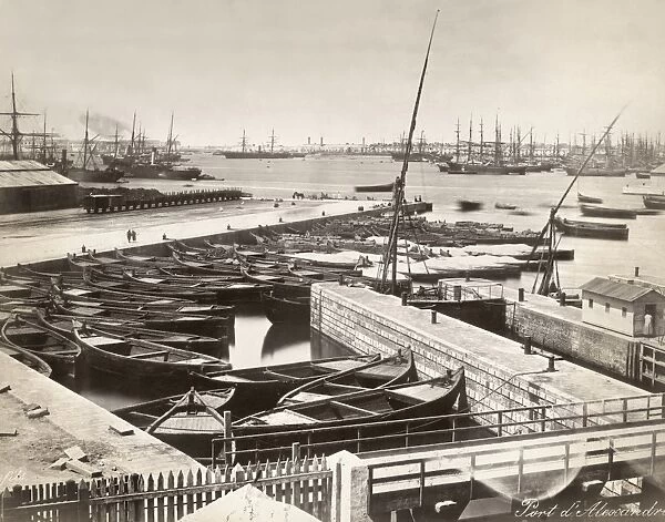 SUEZ CANAL: PORT SAID. Boats docked at Port Said, Egypt, at the entrance to the Suez Canal