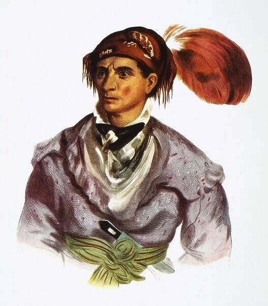 TAHCHEE (b. c1780). Also known as Dutch, a Cherokee Native American chief. Lithograph