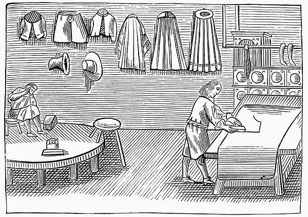 TAILOR, 1659. Woodcut from the 1659 English edition of Jan Amos Comenius Orbis