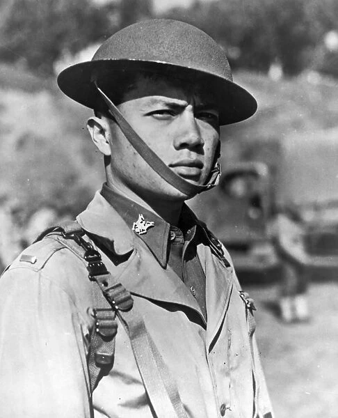 U. S. ARMY AIR CORPSMAN, 1943. Portrait of Lieutenant Roberto Lim of the Philippine Islands