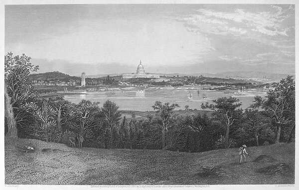 U. S. CAPITOL, 1872. The United States Capitol, dominating Washington D