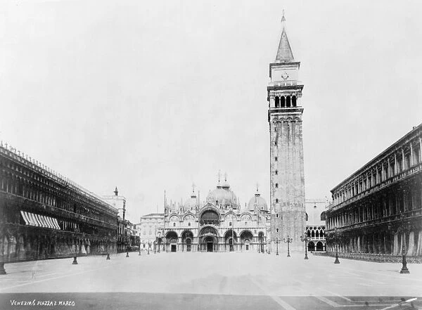 VENICE: ST. MARKs SQUARE. View of St. Marks Square in Venice, Italy, with St