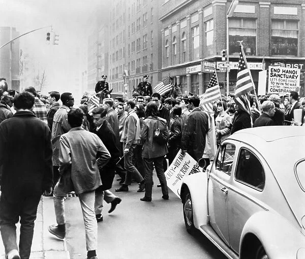 VIETNAM WAR PROTEST, 1967. A demonstration in support of the Vietnam War