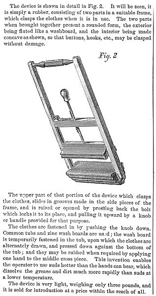 WASHBOARD, 1870. A newly-patented washing board