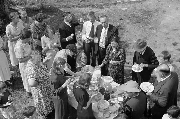 WEST VIRGINIA: PICNIC, 1938. A Sunday school picnic in Jere, West Virginia