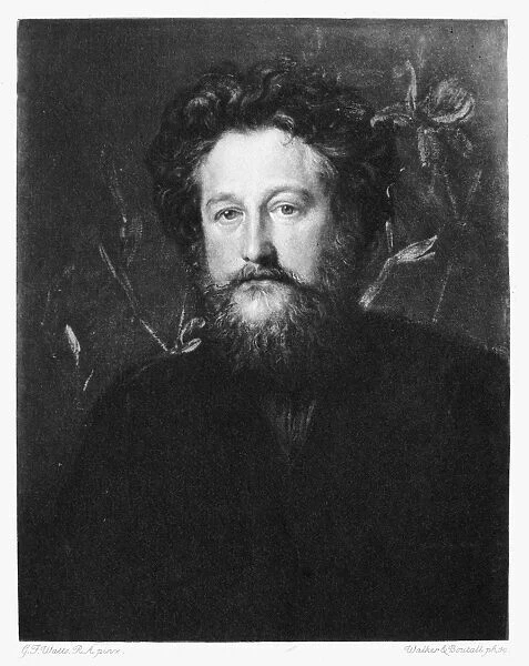 WILLIAM MORRIS (1834-1896). English artist and poet. Oil on canvas, 1880, by George Frederick Watts