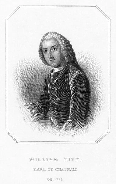 WILLIAM PITT (1708-1778). Earl of Chatham. English statesman. Steel engraving, 19th century