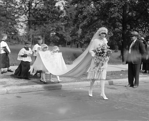 Winifred Huck, crowned the May Queen at a May Day festival, 1927