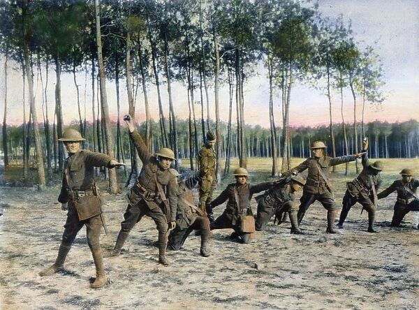 WORLD WAR I: U. S. DRILL. Men of the 329th Infantry Regiment, 83rd Division, U. S
