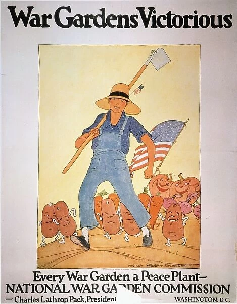 WORLD WAR I: U. S. POSTER. American World War I Victory Garden poster, c1918, by