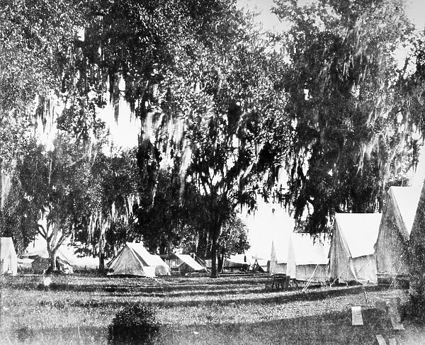 YELLOW FEVER, 1898. Temporary tent hospital maintained by the U
