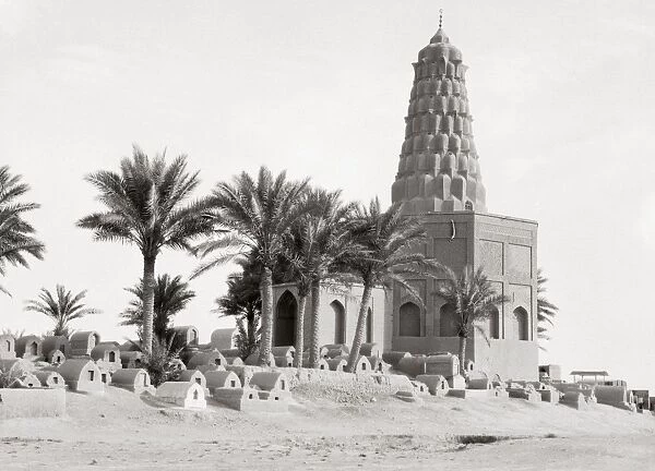 ZUMURRUD KHATUN TOMB. Monumental mausoleum in Baghdad, erected c1193. Photograph, 1932