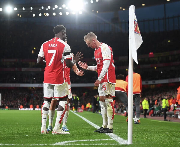 Arsenal Triumph: Zinchenko, Trossard, and Saka's Double Strike Celebration vs Burnley (2023-24)
