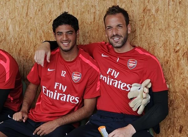 Carlos Vela and Manuel Almunia (Arsenal). Arsenal Training Camp, Bad Waltersdorf