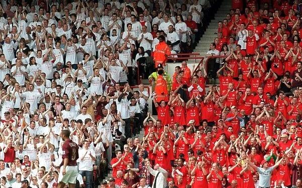 The fans in the North Bank with their I Was There T Shirts on