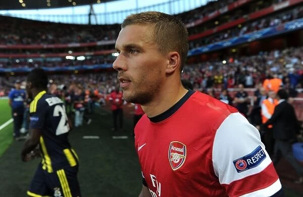 Lukas Podolski in Action: Arsenal vs. Fenerbahce, UEFA Champions League Play-offs (2013)