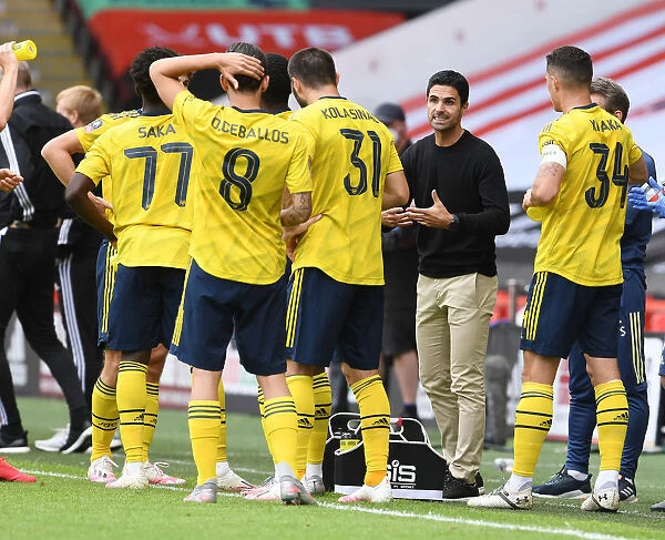 Mikel Arteta Motivates Arsenal Team During FA Cup Quarterfinal vs Sheffield United