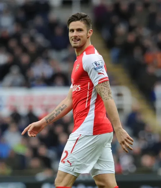 Arsenal Football Club Print: Olivier Giroud in Action 2014-2015