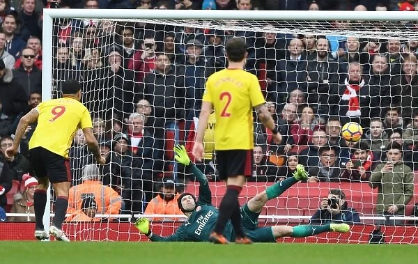 Petr Cech Saves Troy Deeney's Penalty: Arsenal vs. Watford, Premier League 2017-18
