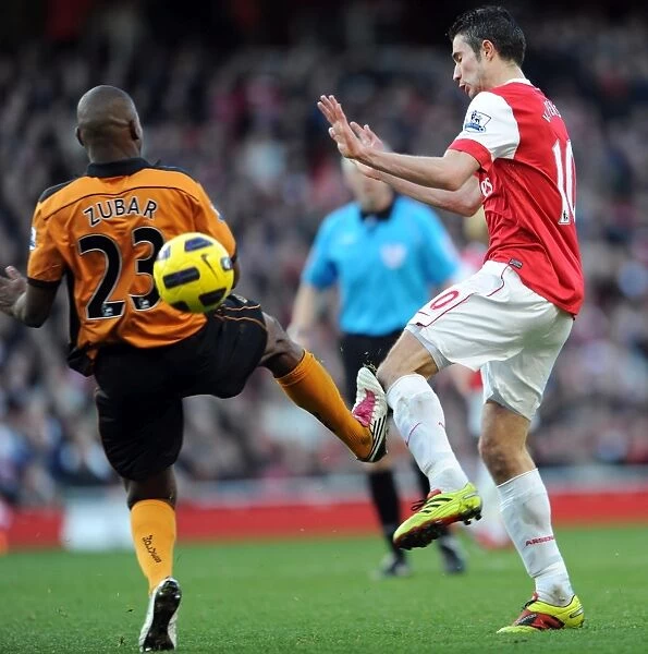 Robin van Persie (Arsenal) Ronald Zubar (Wolves). Arsenal 2: 0 Wolverhampton Wanderers