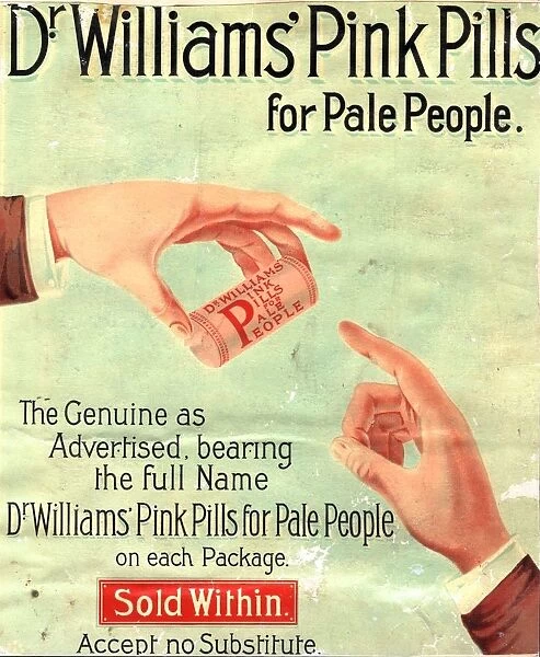 1890s UK dr williams pin pills medical medicine