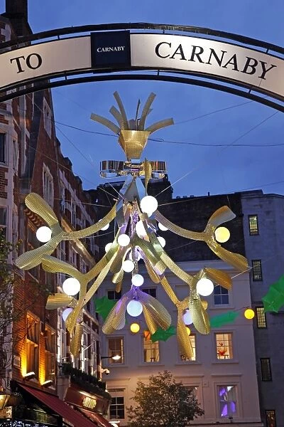 Christmas lights in Carnaby Street, London